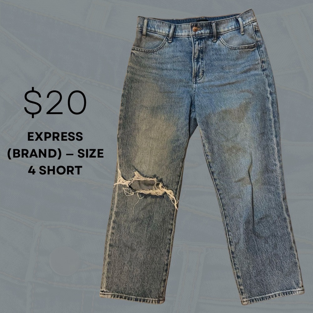 Express Women's Straight Blue Jeans